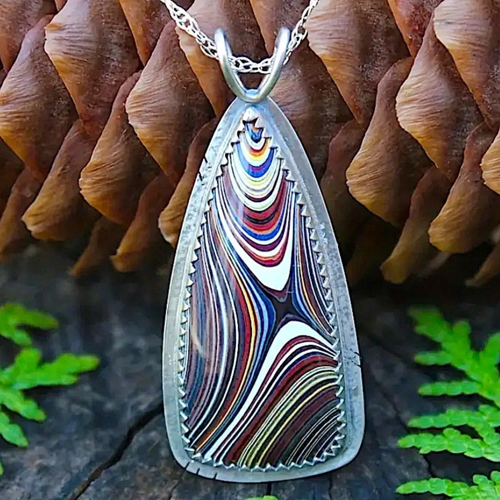 Boho Silver Stone Vintage Necklace Tribal
